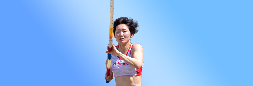 【アジア大会出場】　女子棒高跳び　日本代表　諸田実咲（R3年卒）