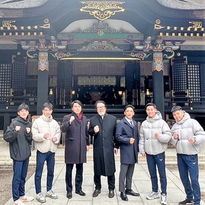 香取市役所 中央大学ボクシング部の6名で表敬訪問